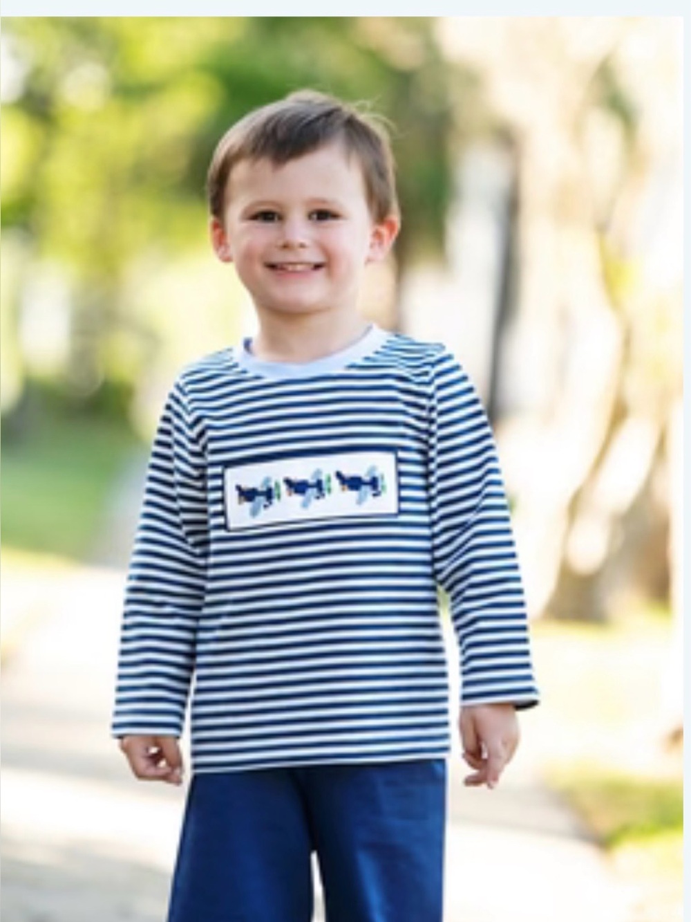 Smockingbird Size 3 Striped Matching Set